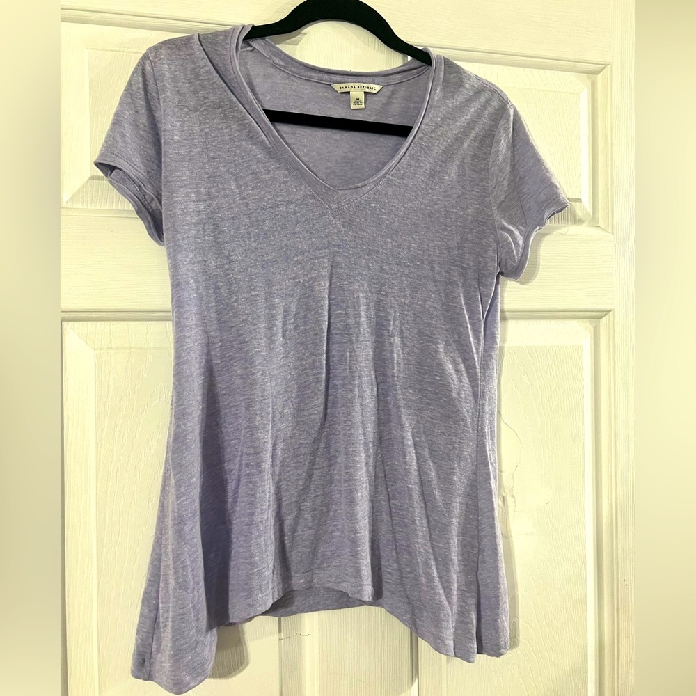 Purple (lavender) BANANA REPUBLIC slub tee M